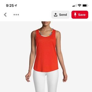 Beautiful red linen tank top by splendid